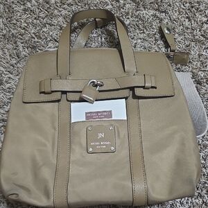 Henri Bendel Beige Mini Jetsetter Back Pack  with Lock Detail